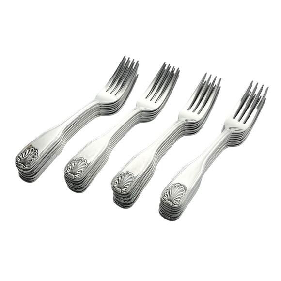 Winco “Toulouse (Shell)” Set of 29 Stainless 18/0 Dinner Forks 7 1/2” Restaurant - Picture 1 of 5